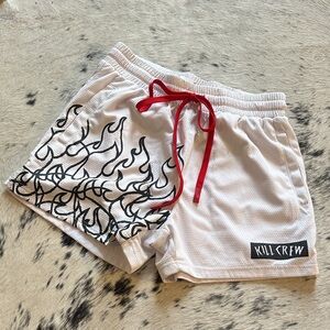 Kill Crew Women's Athletic Shorts with Red and Black Design